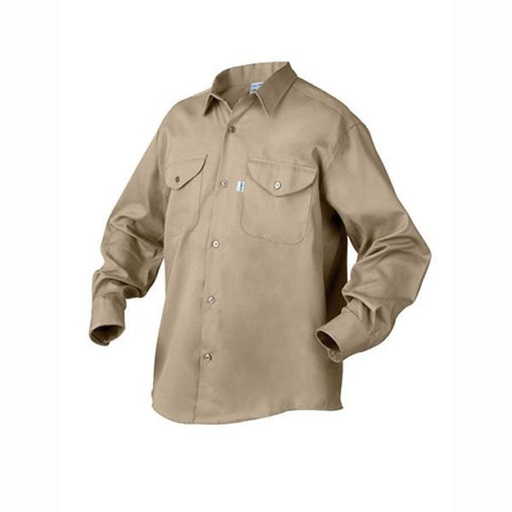 [65002] Camisa De Trabajo Ombu Color Beige  T 36 Al 48 **