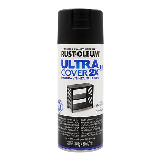 [64834] Pintura Aerosol Ultra Cover 2x Negro Semi Brill