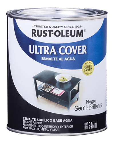 [65025] Pintura UC Esmalte al Agua  Negro Semi-Brill. 1 lts