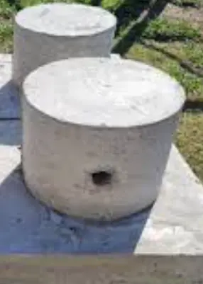 [75008] Base Cilindrica  De Hormigon Para Container