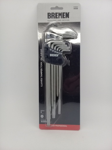 [46754] Llaves torx en "L" serie larga x 9 Pz.