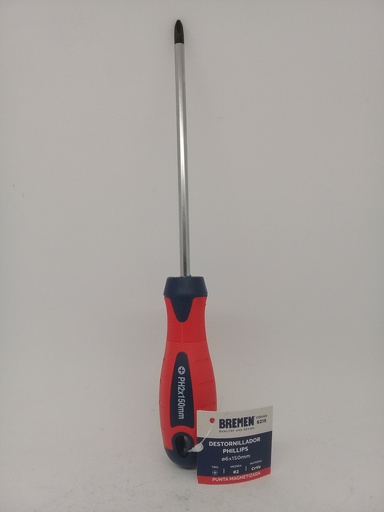 [56124] Destornillador Mango De goma PH + #2 (Ø6x150mm)