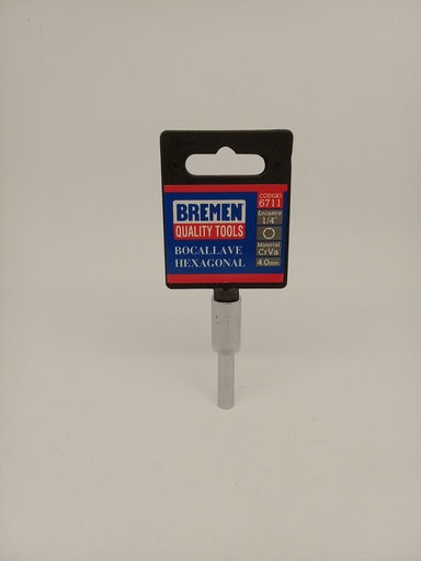 [58190] Bocallave Enc 1/4" 4.0mm Larga (L50mm) Hex CrVa