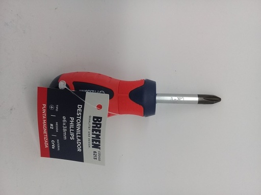 [58318] Destornillador Mango Goma PH + #2 Ø6x38mm