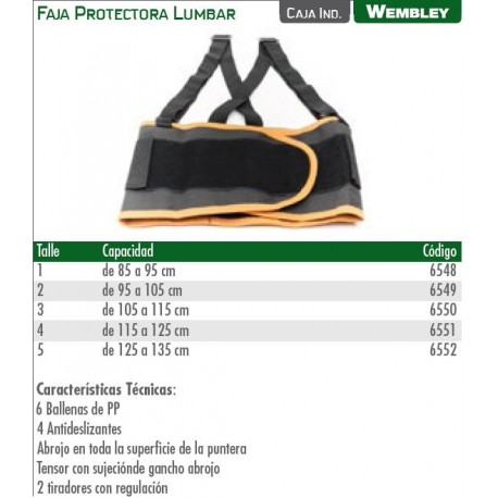 [58339] Faja Protectora Lumbar Nº1 (85-95cm)
