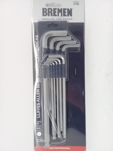 [59521] Llave Allen X 10 Pz Mm Larg/Card