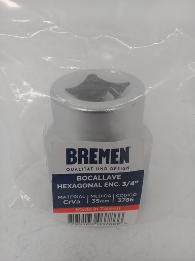 [59941] Bocallave Enc 3/4" 35mm Hex Cr Va