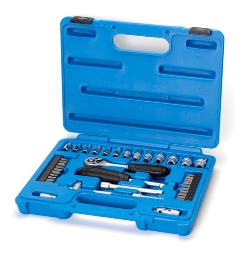 [62668] Juego Bocallaves Enc.1/4" x 40 Pzs. (Cortos+Puntas+Acc)