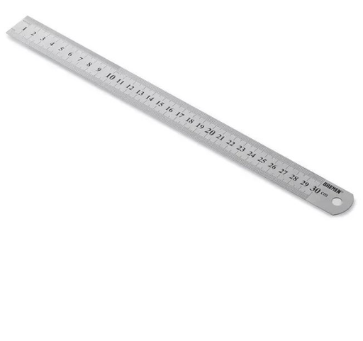 [63277] Regla De Acero Inox 30cm X 0.8mm Con Estuche