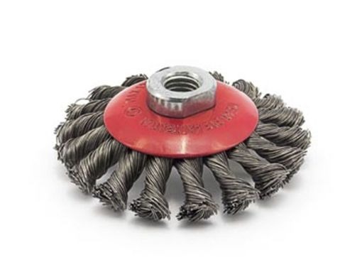 [63602] Cepillo P/Amoladora Ctro Depr Trenzado 4"