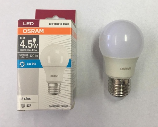 [58908] Lampara Led Value Classic 4.5W Fria E27
