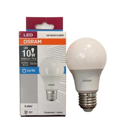 [62618] Lampara Led Value Classic 10W 865 Fria 750lm