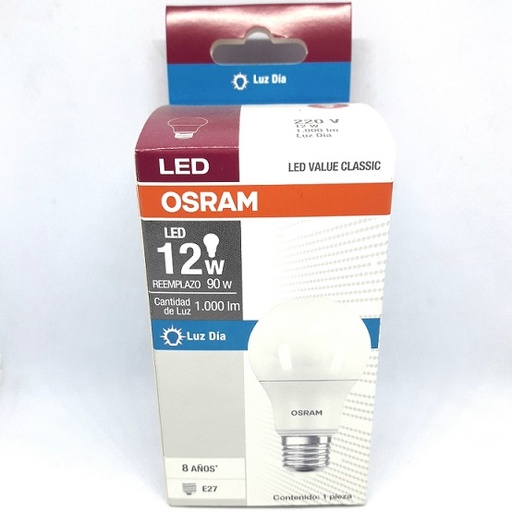 [62619] Lampara Led Value Classic 12W 865 Fria 1000lm