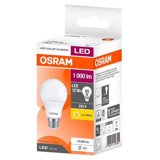 [63291] Lampara Led Value 12W / 830 Calida Osram