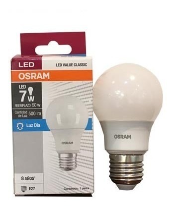 [64596] Lampara Led Value Classic A60 7w/865 Fria Ledvance