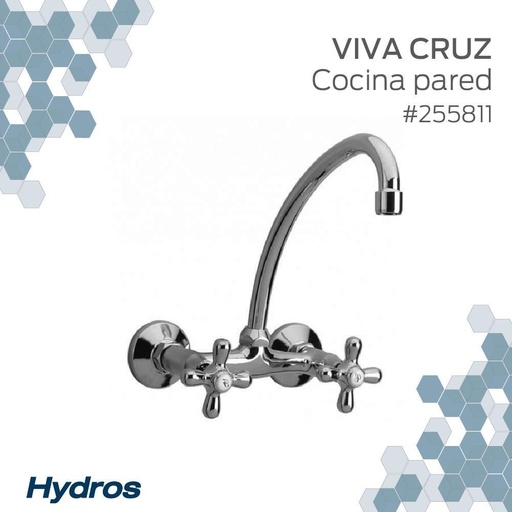 [64855] Griferia Viva Cruz Cocina Pared