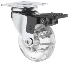 [55665] Rueda Transparente 50mm Base Girat C/Freno