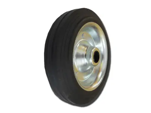 [55670] Rueda Chapa Galv Y Goma 200mm Buje PP 3/4"