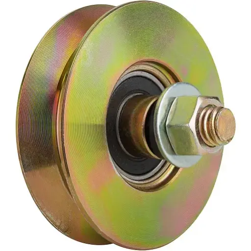 [59660] Rueda Acero Porton "U" 50 MM - 1 RULEMAN