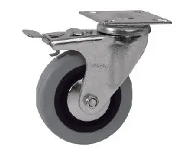 [59969] Rueda PVC 100mm Base Giratoria Y Freno