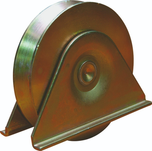 [65128] Rueda Acero Porton V 90mm Con Soporte