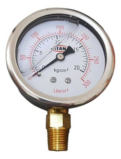 [73141] Manometro Con Glicerina 200 LBS Ac. Inox