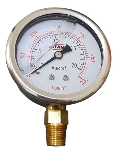 [73142] Manometro Con Glicerina 300 LBS Ac. Inox