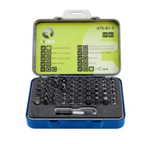 [60960] Juego De Puntas 1/4 X 61 Piezas Irimo