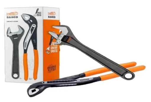 [67392] Juego Llave Ajustable 8071 + Pico Loro 6224D Bahco