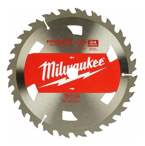 [71184] Disco Corte Madera 7-1/4 X 24 D Milwaukee 48400720