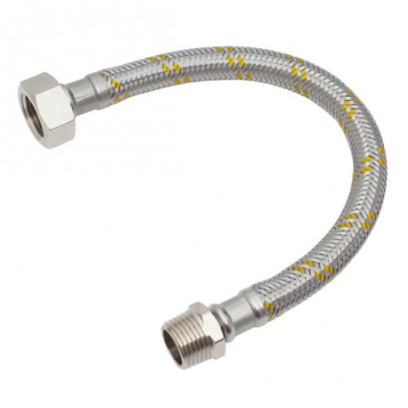 [49674] Flexible De Acero Inox Gas Natural 1/2 X 90