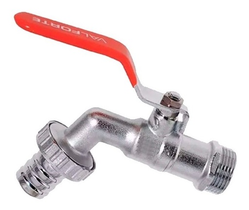 [49922] Canilla Esferica Forjada Palanca Roja 1/2" LT-PLUS