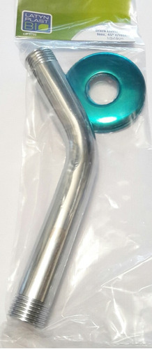 [66802] Brazo Lluvia Acero Inox. 45º c/roseta 1/2x18cm LB-5705