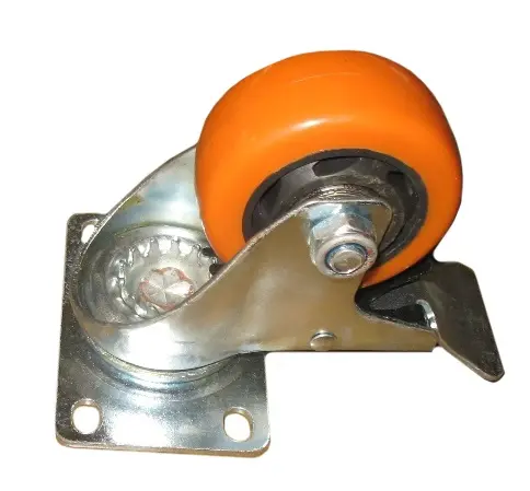 [46464] Rueda PVC 75x32 Mm Base Girat Con Freno