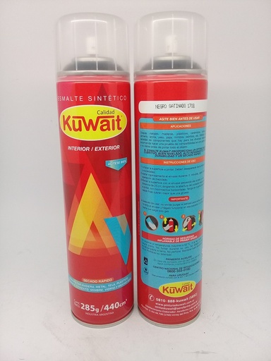 [19687] Esmalte Sintetico Negro Satinado  X 440Cc