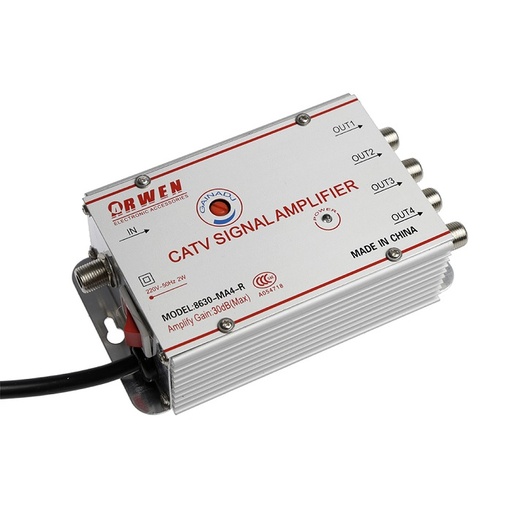 [70567] Amplificador De Señal De TV 30DB 3 Salidas AJ