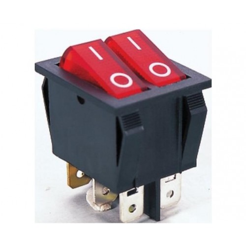 [73486] Tecla Doble Pulsadora Roja