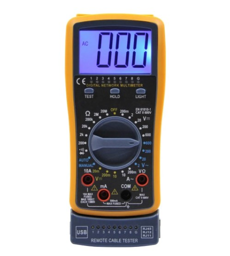 [23354] Tester Digital C/Probador Rj45/Rj11/Usb