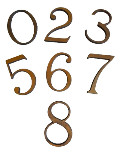 [70588] Numero 5 Acero Bronceado Epoxi