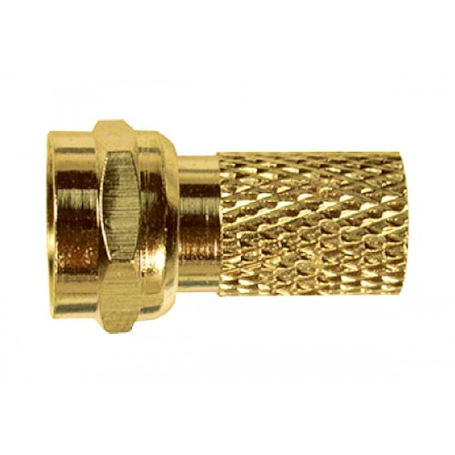 [36482] Conector P/RG6 Dorado A Rosca