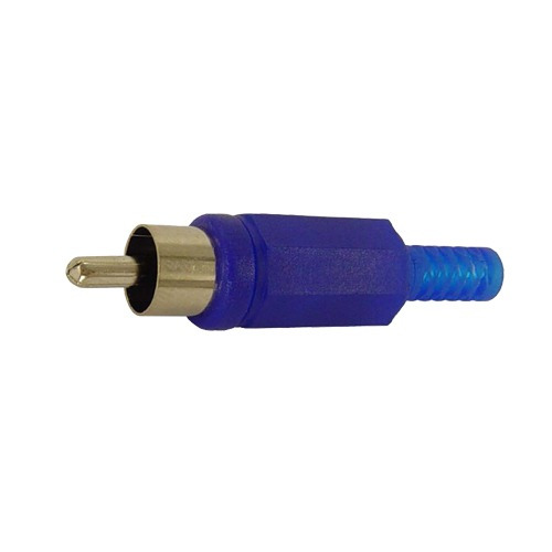 [23412] Conector Rca Macho Azul