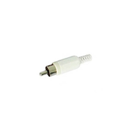 [34024] Conector Rca Macho Blanco