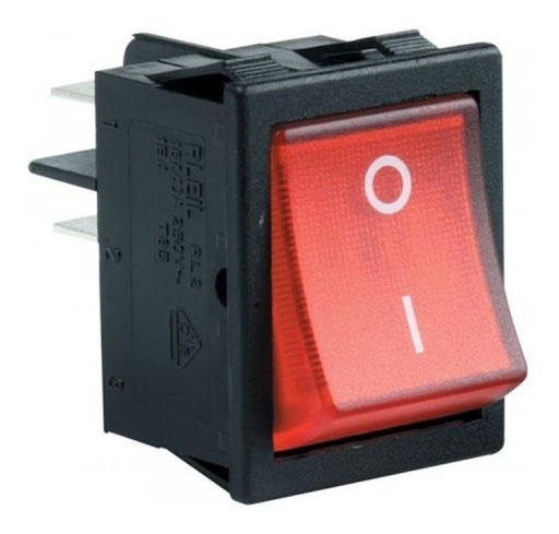 [64920] Llave Interruptora Luminosa Roja