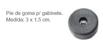 [34067] Pie De Goma Para Gabinete