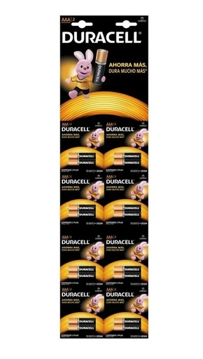 [68756] Pila AAA  Duracell  $ X Pila   (Blister X 2)