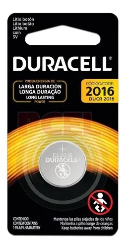 [68760] Pila CR2016  Duracell    $ X Blister 1 Unidad
