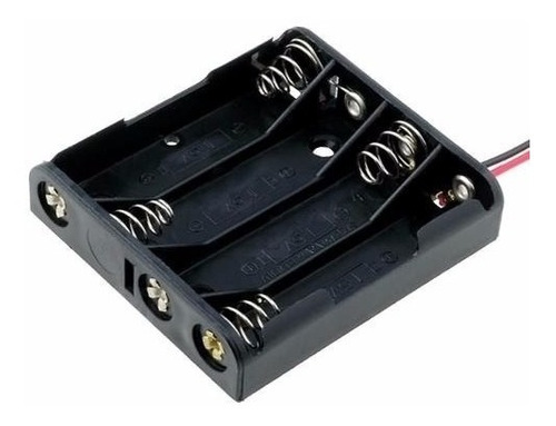 [44548] Portapila Plastico   4 X AA EN LINEA