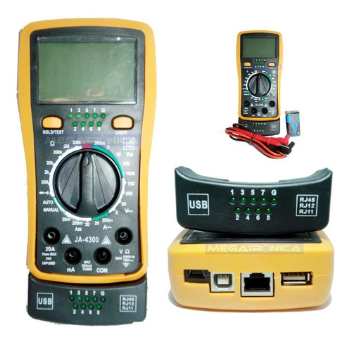 [23353] Tester Digital C/Probador Rj452/Rj11