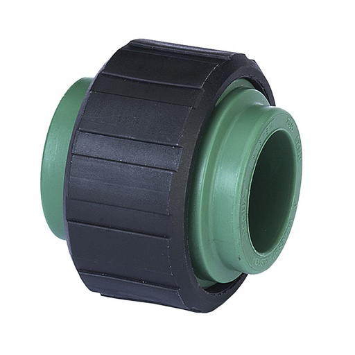 [44120] Union Doble Con Tuerca Plastica 25mm